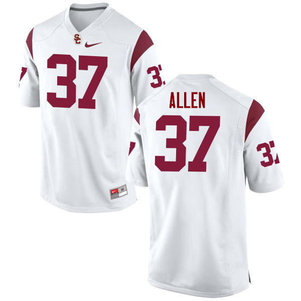Men #37 Javorius Allen USC Trojans College Football Jerseys-White